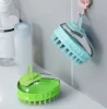 YOSHI Dog Bath Brush Pet Massage Brush Shampoo Dispenser Soft Silicone Brush Rubber Bristle for Dogs and cats shower grooming