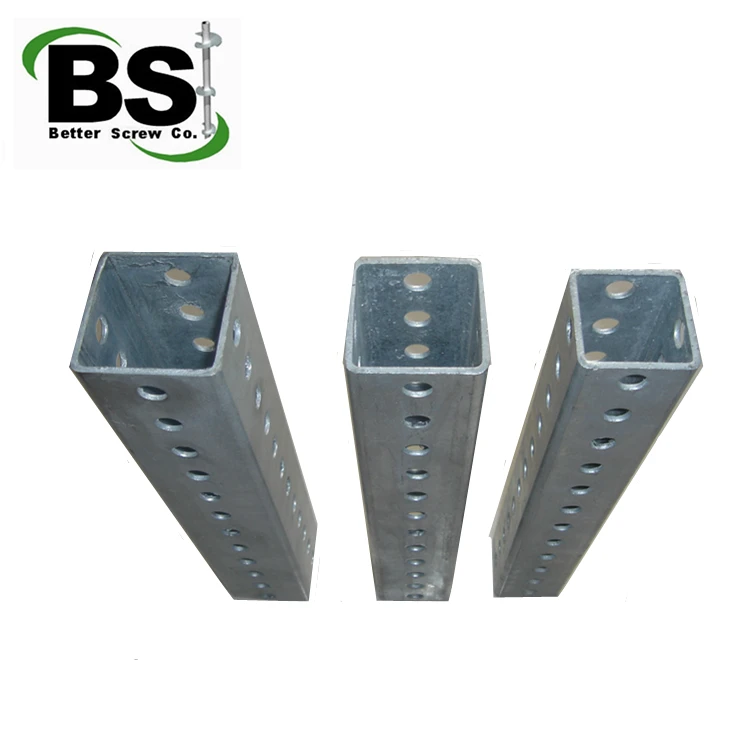 Zinc Plated Steel Perforated Square Tube