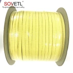 High Temperature Resistance Kevlar Oven Roller Rope Tape For Glass Tempering Furnace