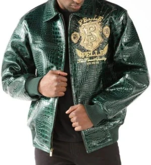 Buy Pelle Pelle Men's Eye On The Prize Green Leather Jacket from