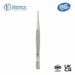 Dressing Forceps Smooth Jaw 15cm AISI 420 Stainless Steel Surgical Tissue Forceps Reusable