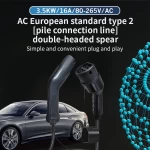 EV Charger 16A 3.5kw Type 1 to type 1 5M Double Head Gun Ev Charging Cable extension cord for home