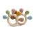 Import Silicone Teether Soft Bear Animal Shape Wooden Round Wreath Eco-friendly Kids Baby Sensory Chew Teething Rings Baby Tee from China