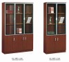 Reddish Brown Three Door Bookcase