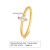 Import Bulk Sale Stainless Steel Rings 18K Gold Plated Cubic Zirconia Thin Ring from China