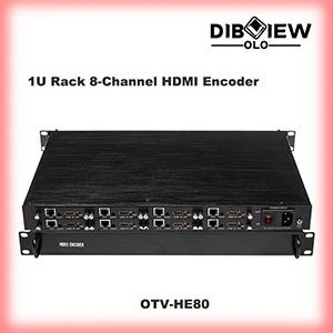 OTV-HE80 8 hdmi streaming iptv video H264 H265 srt rtmp rtsp udp hls ip encoder for facebook youtube codec