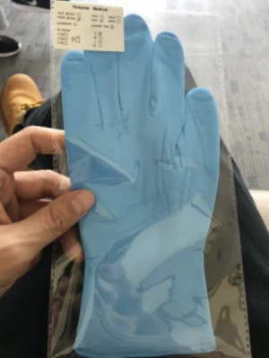 Disposable Working Blue Medical Powder Free Nitrile Gloves