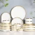 Import White Porcelain Tableware with Gold Edge from China