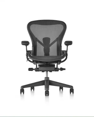 Hermans Millers Aerons Onyx Polished Office Chair
