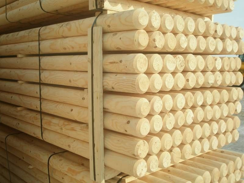 Spruce Posts Buy European Softwood (pine, Spruce). Peeled Posts from Eco Edge ...