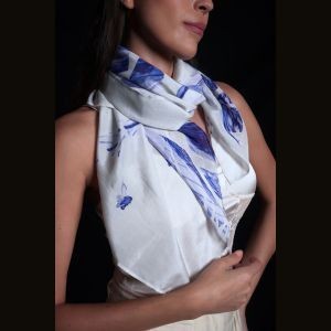 Lunar Rock Printed Silk scarf