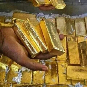 Gold bars, Raw gold, gold nuggets gold dust, copper ingots