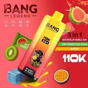 Buy Bang Legend 110000 110k Puffs Disposable Vape With 3 In 1 Flavors, 10  Kinds Of Fruits Flavors, E-liquid 56ml from Shenzhen Youhong Trading Co.,  Ltd., China | Tradewheel.com