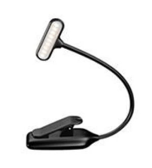 Amazon Hot sale black new type of mini 9 LED Gooseneck USB rechargeable book light