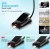 Import Amazon Hot sale black new type of mini 9 LED Gooseneck USB rechargeable book light from China