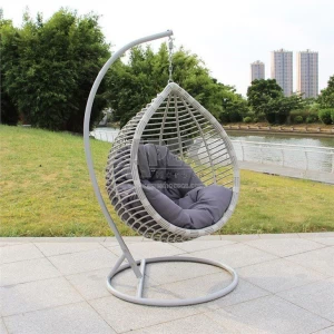 Leisure Patio Garden Outdoor Metal Frame Rattan Hanging Swing Chair