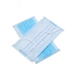 Blue color disposable 3 ply non-woven earloop face mask for flu