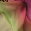 pink and green ombre silk chiffon fabric made to order