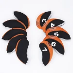 10 Neoprene Golf Iron Club Head Protection Cover Glove Set with plastic window display