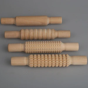 100%  Engraved  Wooden Embossing Rolling Pin for cookies cutter with rolling pin