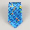 100% Real Nature Silk Navy Blue Red Digital Printed Tie Corbata Cravate