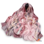 100% Silk Scarves Fashion Luxury Women Long Head Silk Scarf Check Pattern Silk Chiffon All Season 180*65cm
