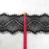10cm wide Hot selling eyelash lace trim design double scalloped nylon lace trim