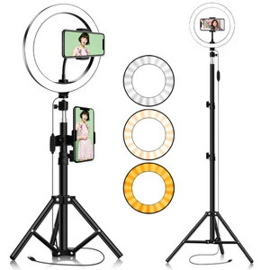 10inch 26cm Dimmable LED ring lamp Photography Video Live Selfie ring light with tripod stand for Makeup Youtube