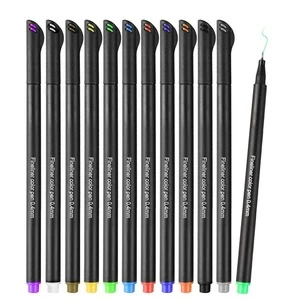 12 Colors Colorful Needle Drawing Pen 0.4mm Fineliner Animation Design Drawing Graphic Fabric Art Marker