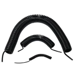 12mm 8mm diameter black spring 3M length towable flexible conduit PU PA tube hose for tractor with hose fitting nut