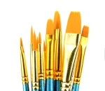 12pcs/set Bicolor Synthetic Nylon Artist Paint Brushes for Acrylic Watercolor Oil Face Painting Brushes