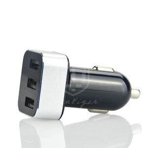 12V-24V 3 Ports LED Electric Current Display Car Charger Quick Charge for Iphone Samsung and Other Electronics