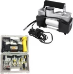 12V Portable car tires inflator digital Tire Inflator Auto Mini Air Compressor Tire Pump with double cylinder and LED light