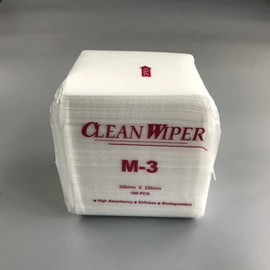 1/4 Fold 100% Polyester 150mmX150mm Bemcot M-3 Cleanroom Nonwoven Wipes