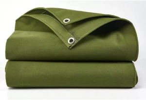 16oz Army Green Waterproof Tear Resistant Canvas Tarp with PVC Coating