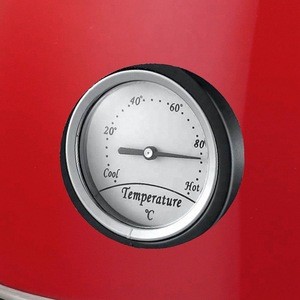 1.7L Electric Kettle, Red & Stainless Steel with thermometer