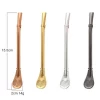 1pc Drinking Straw Stainless Steel Yerba Mate Straw Gourd Bombilla Filter Spoons Reusable Metal Pro Tea Tools Bar Accessories