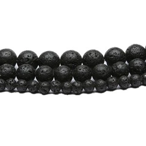 1Strand 15" Black Lava stone beads DIY Jewelry Making Beads
