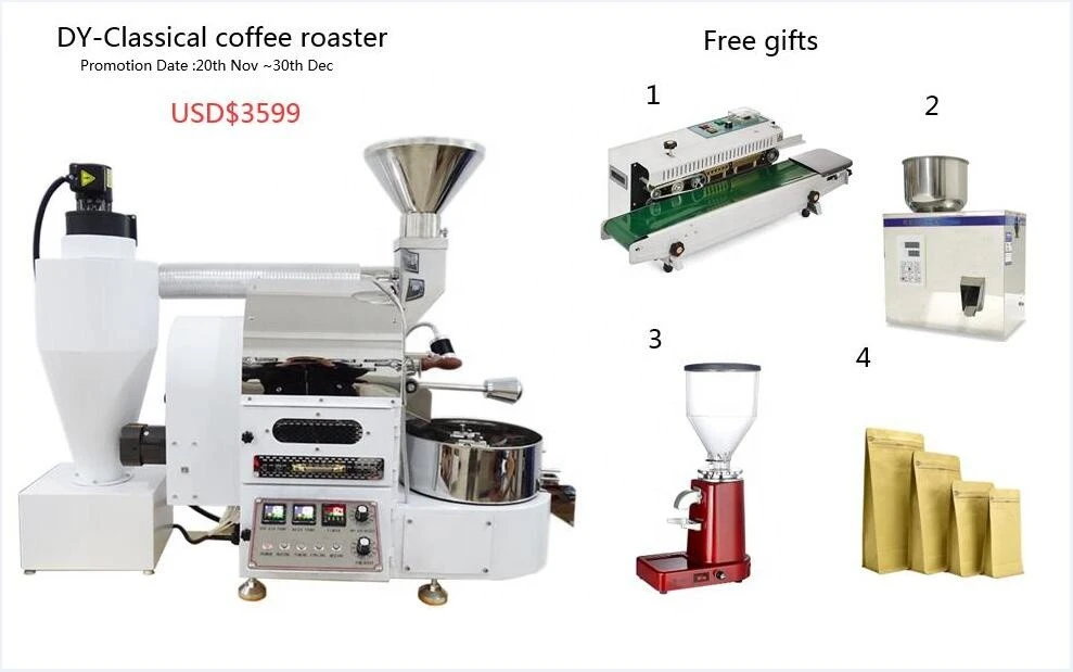 2 kg mini coffee roaster natural gas coffee roster gas coffee roaster machine and cyclone