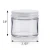 Import 2 oz / 60ml Clear Thick Round Glass Straight Sided Jar with White Metal Airtight Lid from China