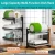 Import 2 Tier Black Stainless Steel Adjustable Wall Mounted Standing Kitchen Dish Drying Rack from China