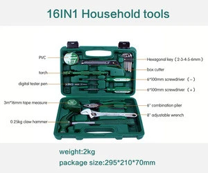 2015 Real Screwdriver Multitool free Shipping Household Tools Set 16 In 1 Tool Ferramentas Combination Kit Gift of Keys Family