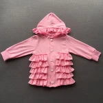 2017 New kids long sleeves winter clothes baby girls cotton solid color jacket