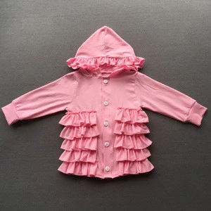 2017 New kids long sleeves winter clothes baby girls cotton solid color jacket