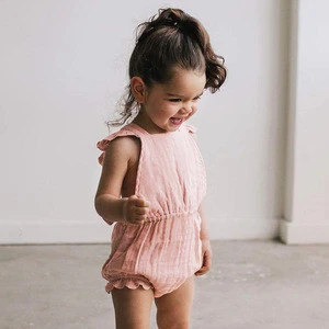 2018 new arrival Small Baby Clothes Infant Organic Plain Baby Rompers