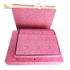 2018 New Product A4 Red Color Fabric Collection File Storage box