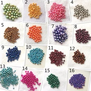 2018 Wholesale 6-7mm AA grade pearl mixed colors freshwater round pearl dyed colours loose pearl