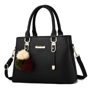 2018 Wholesale custom top 10 brand genuine PU leather cross body women hand bags ladies tote shoulder bag women handbags