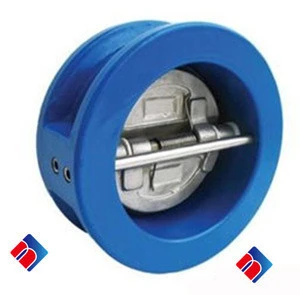 2019 Mini CE ISO approved ductile iron 6 inch non return ss304 disc dual plate water pump wafer check valve price
