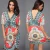Import 2019 Wholesale Products Ethnic Printed Short Sleeve With V Neck Women African Clothing Dresses from China